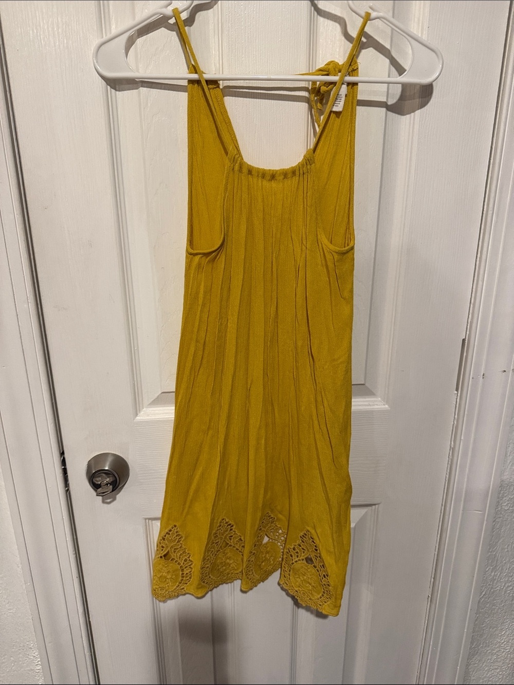 Full Tilt Mustard Spaghetti Strap Sundress